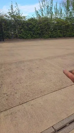 commercial car park concrete surface algae removed finished result