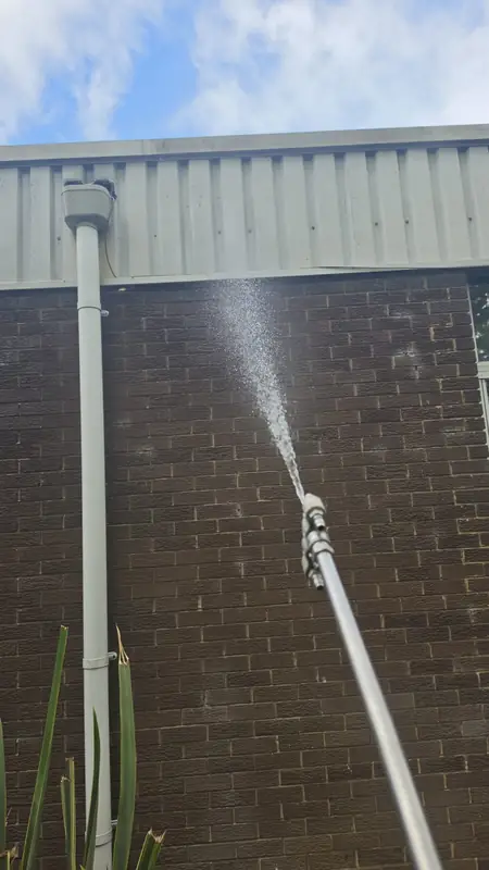 Soft wash solution brick under cladding, Northampton.